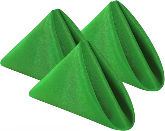 Bailarina Cloth Napkins Set of 120,17x17 inches Dinner Napkins Cloth Washable,Polyester Square Table Cloth Napkin Bulk with Hemmed Edges Ideal for Banquets, Parties and Weddings-Emerald Green by Bailarina