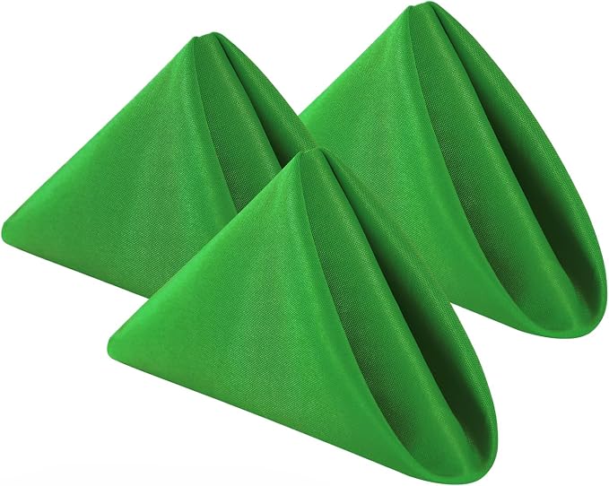 Bailarina Cloth Napkins Set of 80,17x17 inches Dinner Napkins Cloth Washable,Polyester Square Table Cloth Napkin Bulk with Hemmed Edges Ideal for Banquets, Parties and Weddings-Emerald Green by Bailarina
