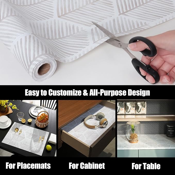 Shelf Liners for Kitchen Cabinets, Non Adhesive and Strong Non-Slip | Shelf Cabinet Drawer Liners for Kitchen Wire Fridge, Waterproof Shelf Drawer Liner,Easy to Clean,12IN x 20FT - Image 6