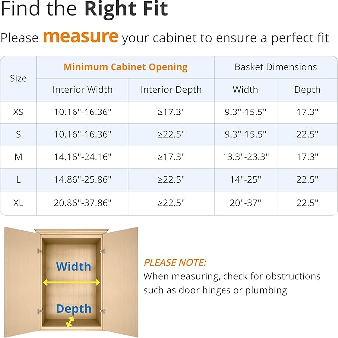 Expandable Pull Out Drawer Cabinet Organizer, Adjustable Width Bottom-Mounted Slide Out Storage Shelves for Cabinets, Required Cabinet Size (W: 10.16"~16.36", D≥22.5"), 2 Pack - Image 5