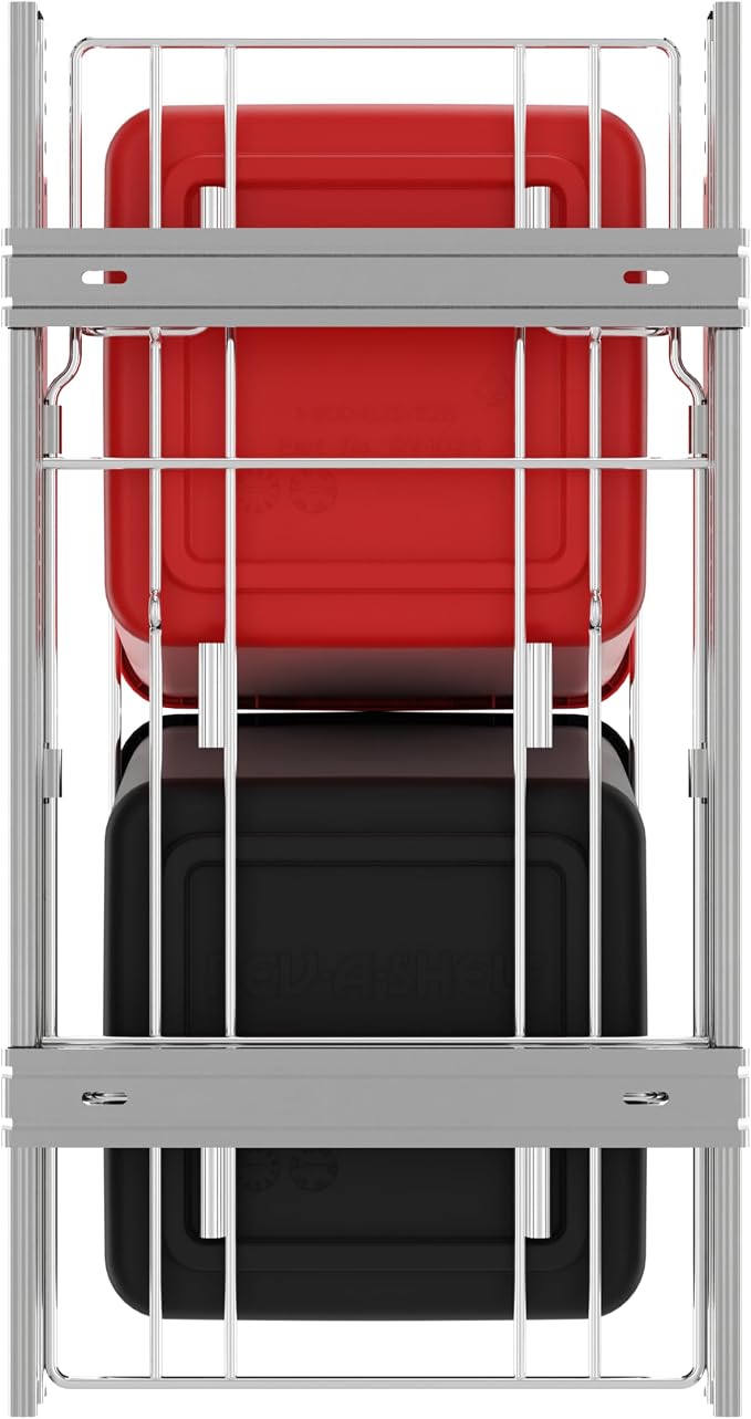 Rev-A-Shelf Pullout Trash Can for Kitchen Cabinets 27 Qt Garbage Recycling Bin with Full Extension Slides, Red/Black, RV-15KD-1618C-S - Image 7