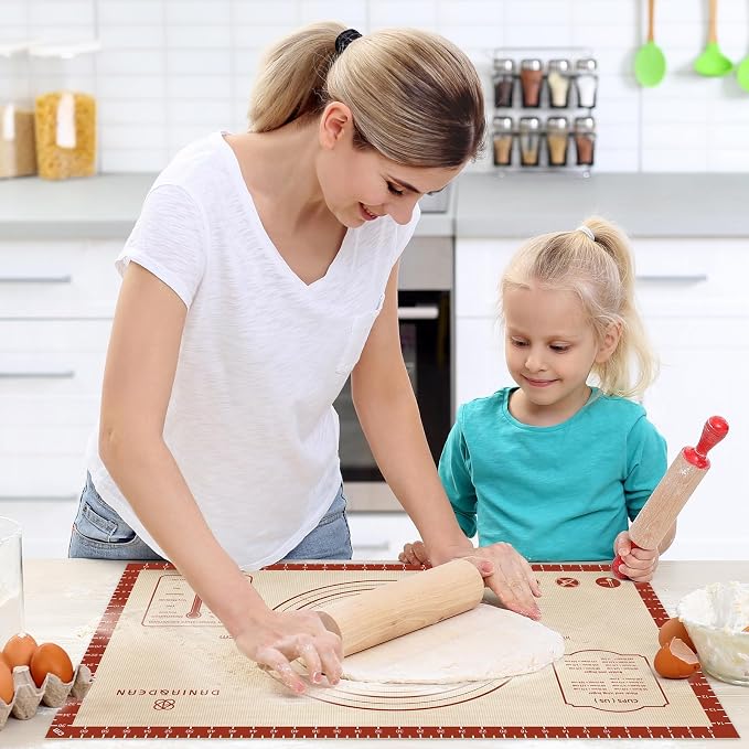 DANIA & DEAN 36"x24" Extra Thick Silicone Baking Mat for Pastry and Bread | Non-Slip & Non-Stick Mat with Measurements, for Pizza, Pie Crust, Dough Rolling, Pasta & Sourdough, Reusable Counter Sheet - Image 6