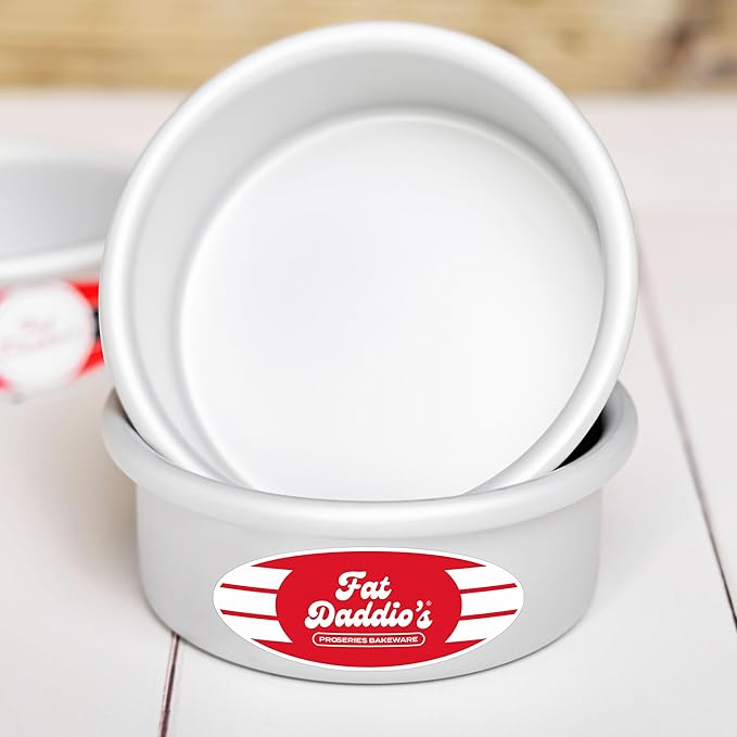 Fat Daddio's PRD-83SET Anodized Aluminum Round Cake Pans, 2 Piece Set, 8 x 3 Inch - Image 3