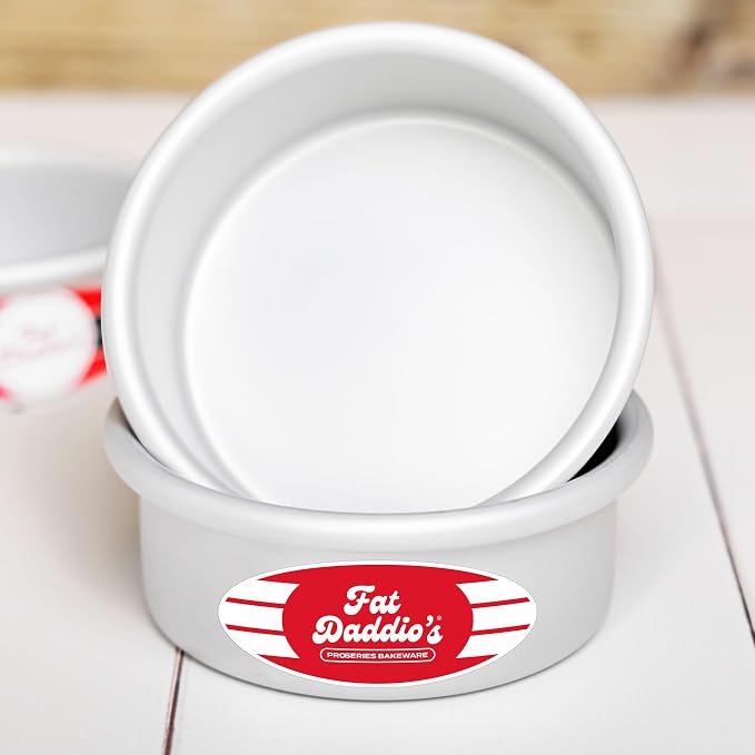 Fat Daddio's PRD-43CASE Anodized Aluminum Round Cake Pan, 4 x 3 inch, Set of 6 - Image 4