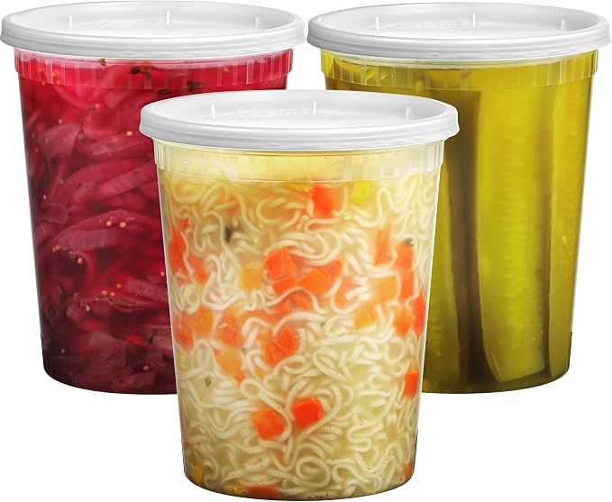 32 oz Deli Containers with Lids – 180 Pack Bulk Soup Containers with Lids – 32 Ounce Food Storage Containers for Restaurant, Deli, Catering & Meal Prep - Image 6