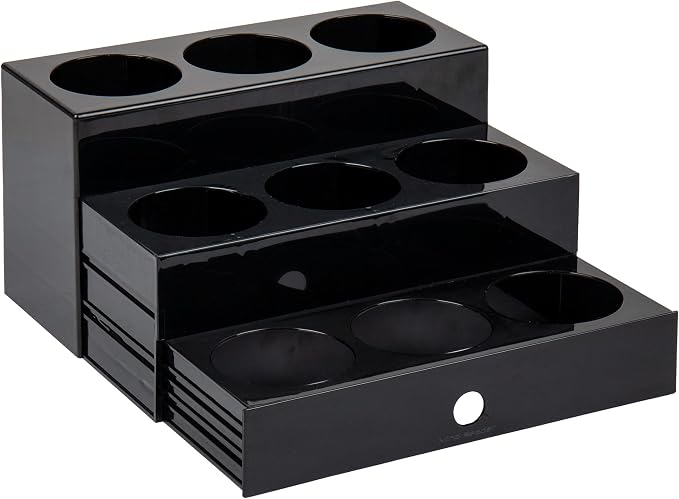 Mind Reader Coffee Syrup Station, Coffee Bar Accessories, Countertop Organizer, Acrylic, 14.25"L x 12.5"W x 7"H, Black - Image 7