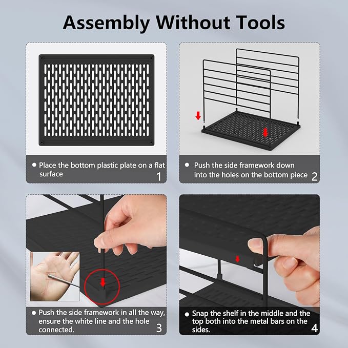 Pantry Organizer- Divided Compartment Holder for Aluminum Foil, Wraps & Baggie Boxes, Upgraded Shelf Storage - Image 6
