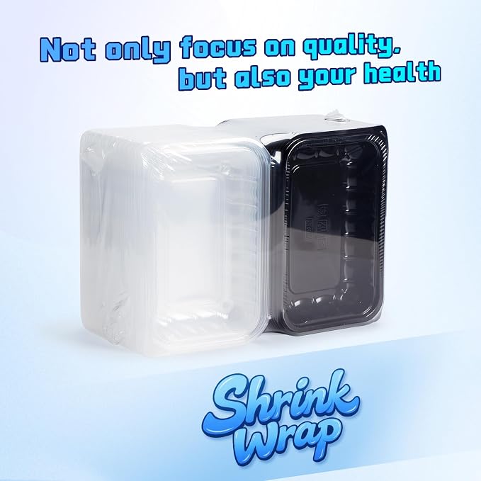 YANGRUI 30-Pack 27 oz 9x6 Rectangle Container, Shrink-Wrapped No Pre-Wash | Anti-Fog Lid, Leak-Resistant BPA-Free PP Takeout Box, Microwave & Freezer Safe for Deli Display, Coffee Shop & Gym Meal Prep - Image 2