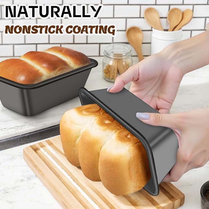 Baking Pans Set, Nonstick Bakeware Sets, Oven Pans for Cooking, AIVIKI 6 Pieces Baking Sheets Set Including Cookie Sheet, Deep Roaster Pan, Square Pan, Loaf Pan, Muffin Pan, Carbon Steel Baking Set - Image 3