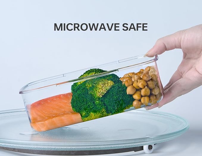 Felli Duo Loc Tritan Containers for Reheating Microwave Safe Box, Airtight Food Storage for Fridge Freezer, On The Go Lunch Container for Adults for Weekly Meal Plan Picnic Travel (6pk) - Image 9