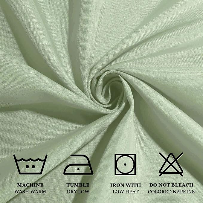 Efavormart Premium Cloth Napkins Set of 10, 17x17 Inch Sage Green Violet Seamless Dinner Napkins, Washable Linen Table Napkin Cloth with Hemmed Edges for Weddings, Party and Banquet - Image 6