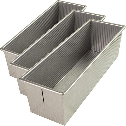 USA Pan Bakeware Pullman Loaf Pan, Large, Silver (Pack of 3) by USAPan