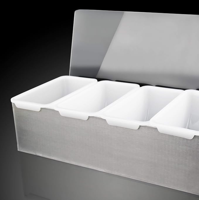 New Star Foodservice 48049 Stainless Steel Condiment Dispenser with 6 Compartments - Image 3