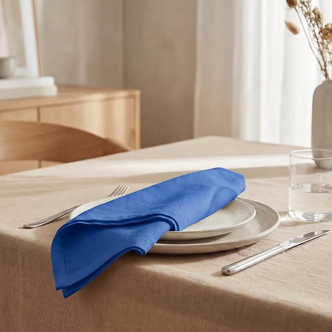 Urban Villa Cloth Napkins Cotton 20x20 (Set of 12) Royal Blue - Image 4