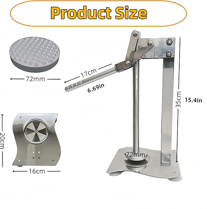 Stainless Steel Lemon Squeezer Manual Citrus Juicer – Heavy Duty Hand Juicer for Orange Lime, Commercial Grade Easy Clean Fruit Press, Non-Slip Handle Vegetable Juicer for Kitchen Lemonade - Image 3