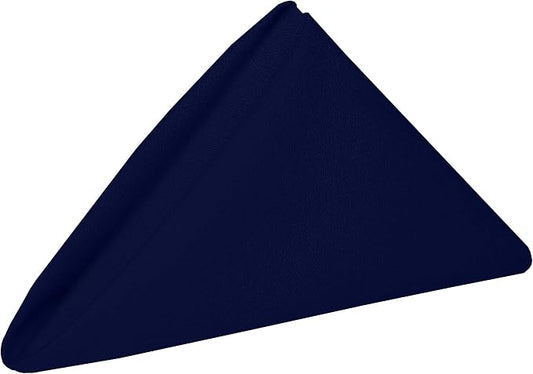 17x17-Inch Cotton-Feel Cloth Napkins, Deep Royal Set of 12 | Bulk Case of 1 Dozen, Square, 100% Spun Polyester Fabric, MJS-Spun Construction, Cotton-Like Hand, Machine Washable, Seamless by UltimateTextile