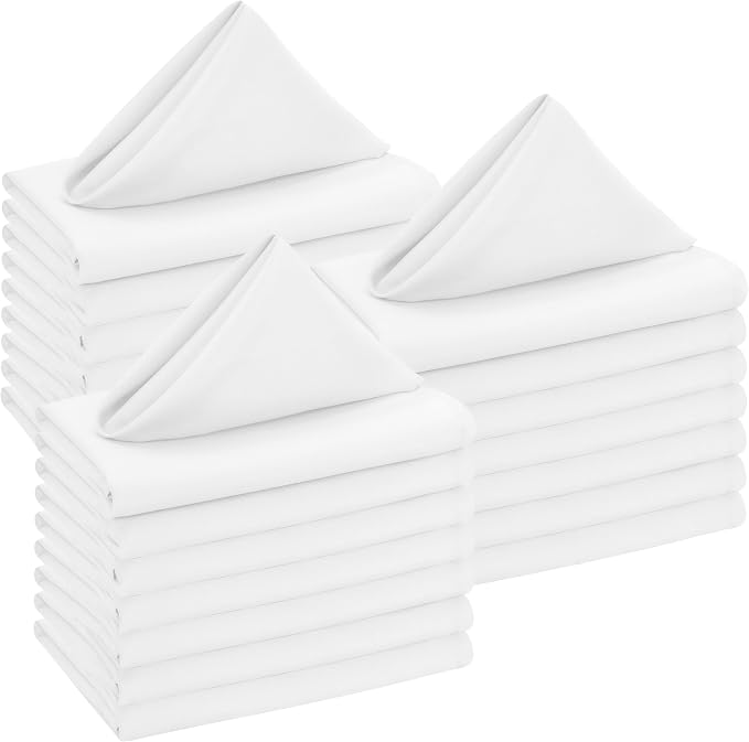 Bulk 288-Pack Hotel Cloth Napkins, 20" x 20", Wrinkle Resistant, White | High Volume Collection for Restaurants, Catering & Event Venues, Washable & Reusable by UTOPIAHOME