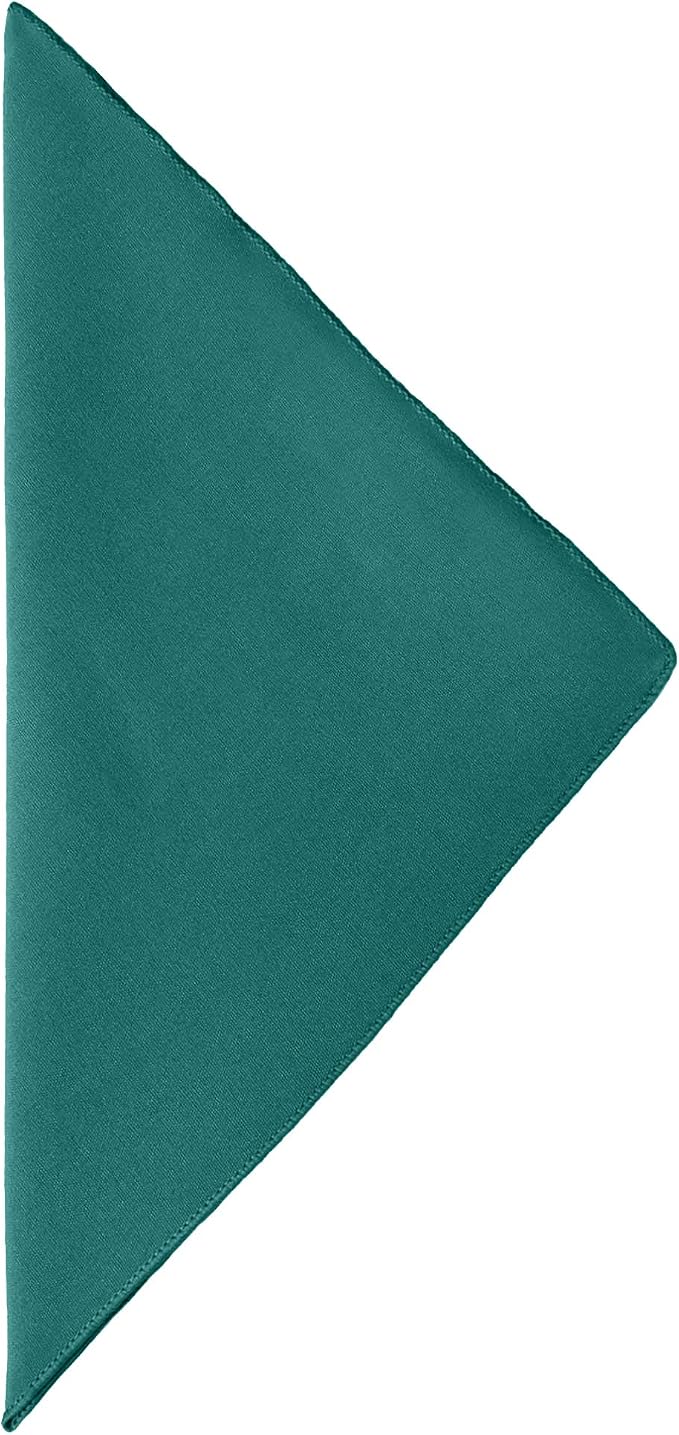 17x17-Inch Cotton-Feel Cloth Napkins, Teal, Set of 36 - Image 2