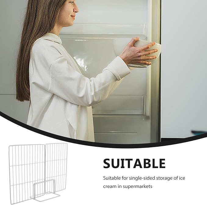 BESTYASH Freezer Separator Fridge Shelf Organizer Metal Shelf Separator Iron Divider Freezer Divider Wire Organizer For Store Supermarket - Image 3
