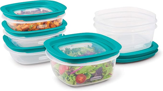 Rubbermaid EasyFindLids with Press & Lock Leak Proof Lids Food Storage Set, Meal Prep Containers, 12 Piece by Unknown
