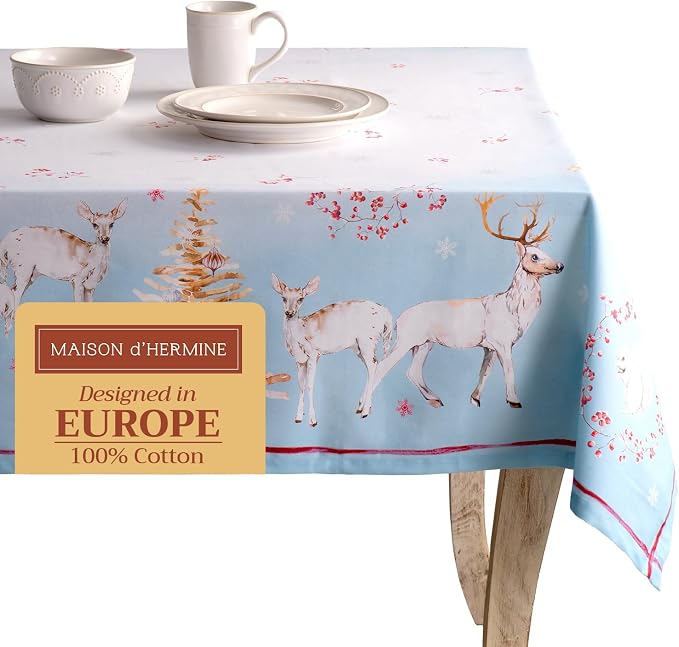 Maison d' Hermine Fairytale Forest Bundle Set 100% Cotton Tablecloth (60 Inch by 60 Inch) and Set of 4 Napkins (20 Inch by 20 Inch) - Image 3