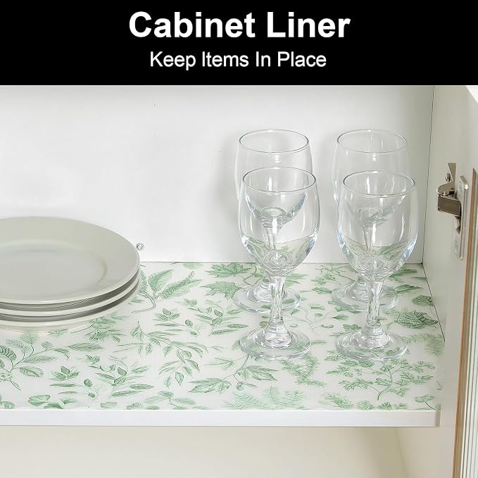 Cooyes Shelf Liner Drawer Liners, Shelf Liners for Kitchen Cabinets, Non Adhesive Cabinet Liner, EVA Waterproof Non-Slip Refrigerator Liners for Kitchen, Drawer（17.5" W x 360" L） - Image 4
