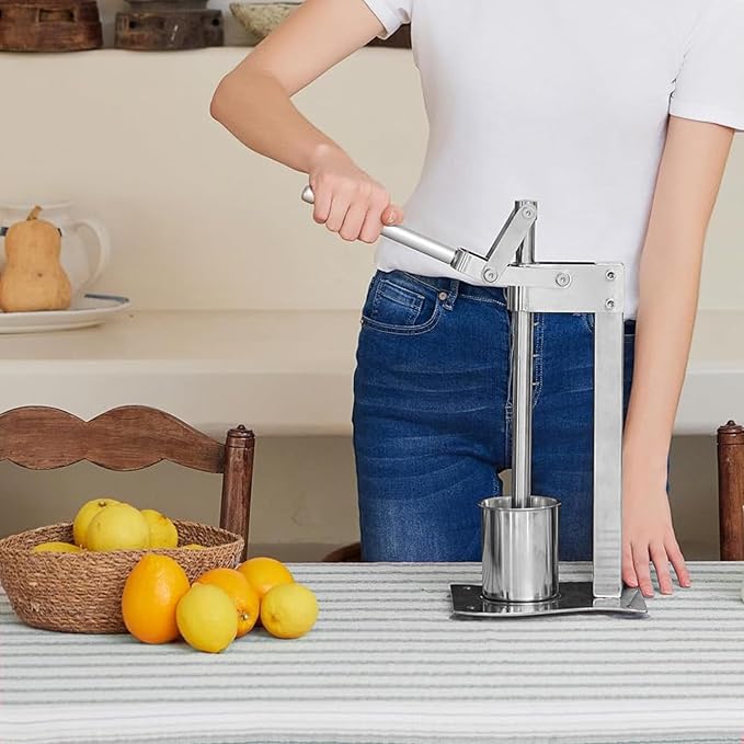 Stainless Steel Manual Lemon Squeezer Press, Heavy Duty Nut & Lemon Smasher Machine, Orange Citrus Fruit Juicer Crusher with Labor-Saving Handle & Suction Cups for Fruit Nut - Image 3