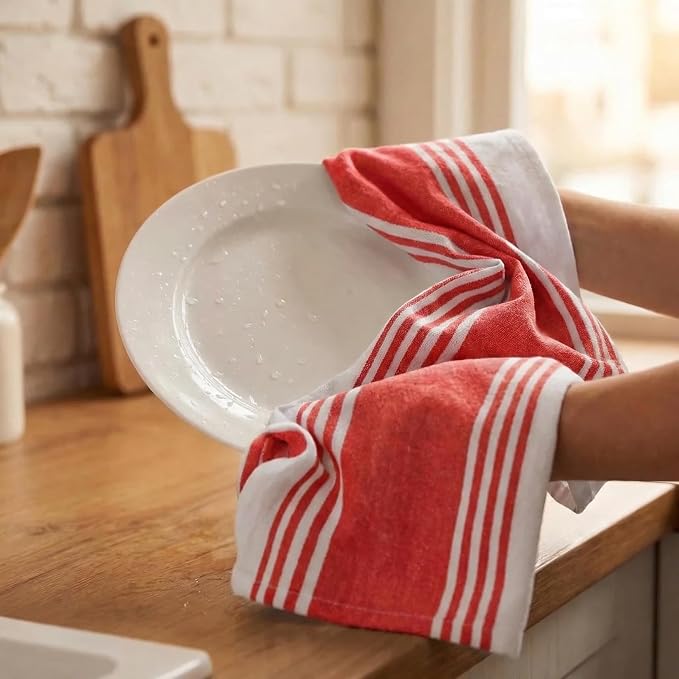 Urban Villa Kitchen Towels Cotton Dish Towels 20”x30” (Set of 6) Chillired - Image 7