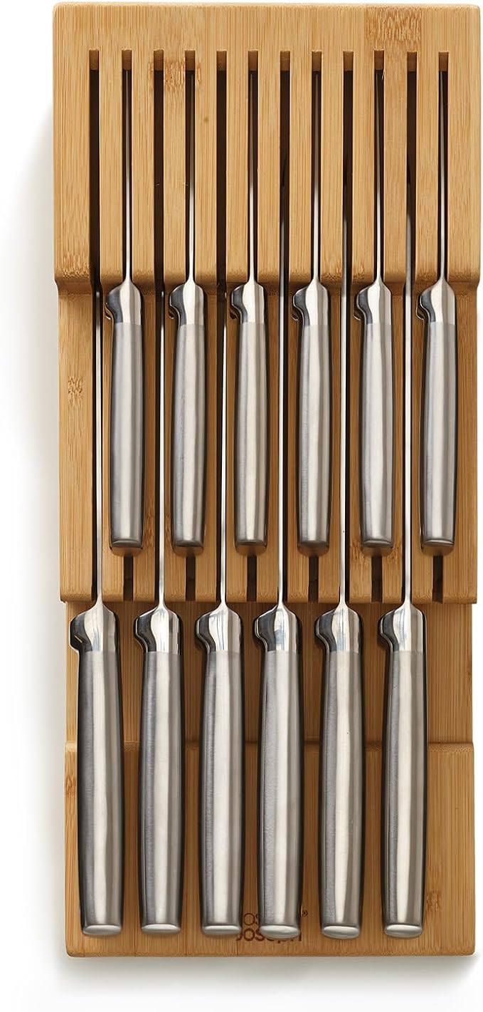 Joseph Joseph DrawerStore Knife Organizer, holds up to 12+ knives, Kitchen Organization & Drawer Storage, Bamboo - Image 3
