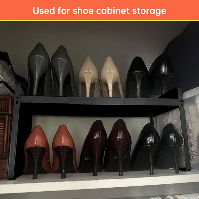 Adjustable Cabinet Shelves 9", Expandable 14~25" Metal Shelving for Pantry & Kitchen Organization (1Pcak) - Image 2
