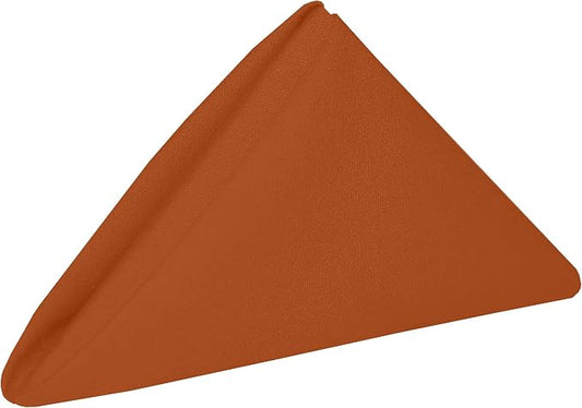 17x17-Inch Cotton-Feel Cloth Napkins, Orange, Set of 12 by UltimateTextile