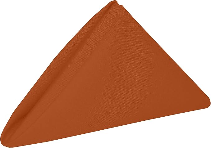 17x17-Inch Cotton-Feel Cloth Napkins, Orange, Set of 60 by UltimateTextile