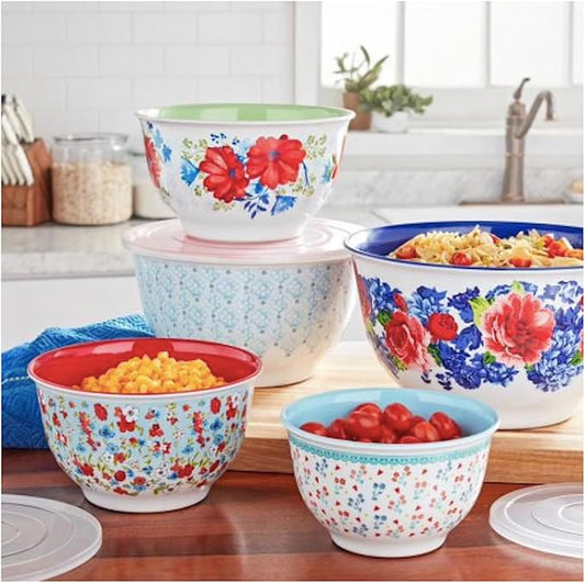 Heritage Melamine Mixing Bowl Set, 10 Pieces with Lids (Heritage) by Unknown