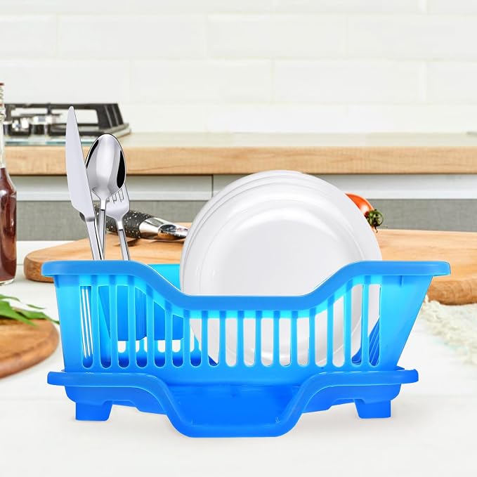 Kichvoe 1set Dish Draining Rack Simple Style Kitchen Dish Drainer Drainage Design for Organized Countertop Keep Dry Tidy Smooth Edges for Easy Access - Image 2
