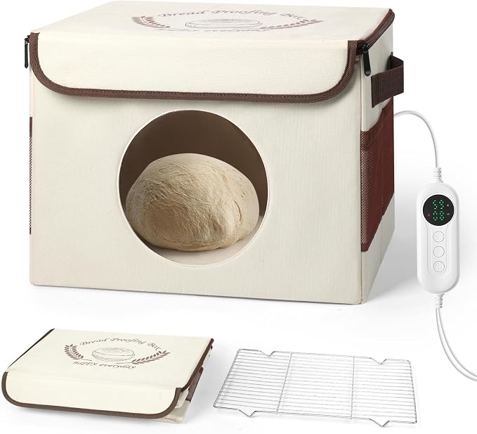 Bread Proofing Box with 86-113℉ Temp Control & 24H Timer, Dough Proofer with Metal Rack, Proofing Box for Sourdough, Bread Baking, Pizza, Yogurt, Kombucha, Space-Saving by Yeatruojeet