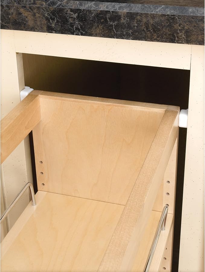 Rev-A-Shelf Pullout Base Cabinet Organizer, Adjustable Shelves for Full Height Kitchen or Vanity Cabinets, Maple Wood, 448-BC19-8C - Image 6