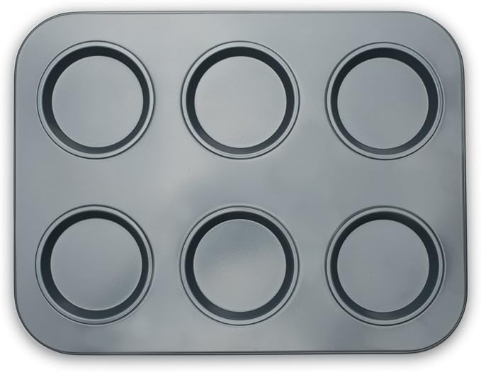 Fox Run Large Muffin Top Pan, 6 Cup Nonstick Muffin Top Baking Tin | Nonstick For Easy Release & Cleaning | Carbon Steel Pan Evenly Bakes | Makes 6 Muffin Tops or Burger Buns | Baking Gadget - Image 4