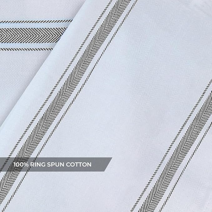Dish Towels 15 Pack Grey Stripe 100% Cotton Kitchen Towel 15x25 Inch Tea Towels, Dish Cloths for Washing Dishes, Kitchen Rags for Drying Dishes - Image 5
