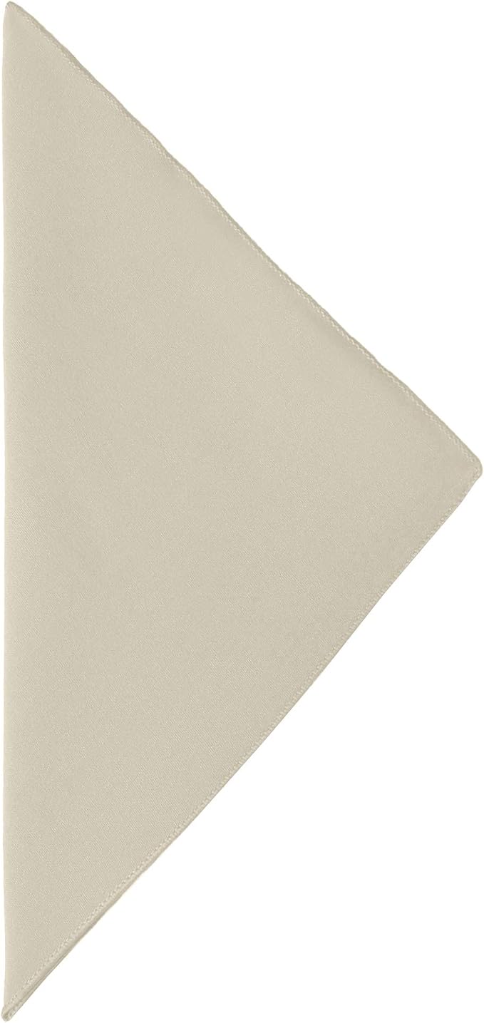 17x17-Inch Square Cotton-Feel Cloth Napkins, Tan Set of 24 | Bulk Case of 2 Dozen, 100% Spun Polyester Fabric, MJS-Spun Construction, Cotton-Like Hand, Machine Washable, Stain-Resistant - Image 2