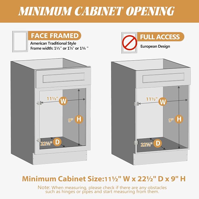 Pull Out Cabinet Organizer, Slide Out Wood Drawer, Pull Out Drawers for Cabinets, 8" High Pull Out Shelf for Kitchen Cabinet Pantry, 10½" W×21" D | Cabinet Pull Out Organizer, Pull Out Drawers for Cabinets, 8" High Pull Out Shelf for Kitchen Cabinet Pa... - Image 7