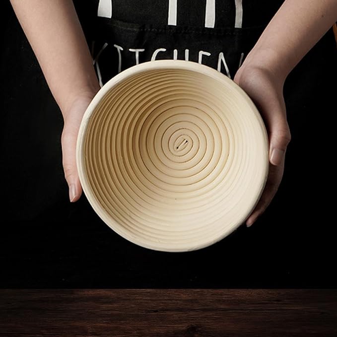 6 Pcs 6 Inch Round Banneton Bread Proofing Basket with Liner Small Banneton Bread Proofing Basket Bread Rising Bowl for Sourdough Bread Baking Making - Image 5