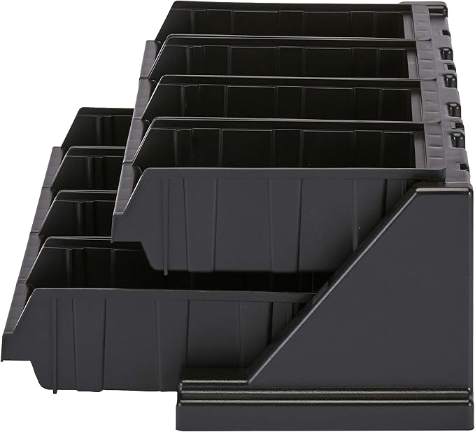 Cambro Versa Self Serve Condiment Bin - 8 Storage Bins - Ideal for Food and Coffee Condiments (Black) - Image 10