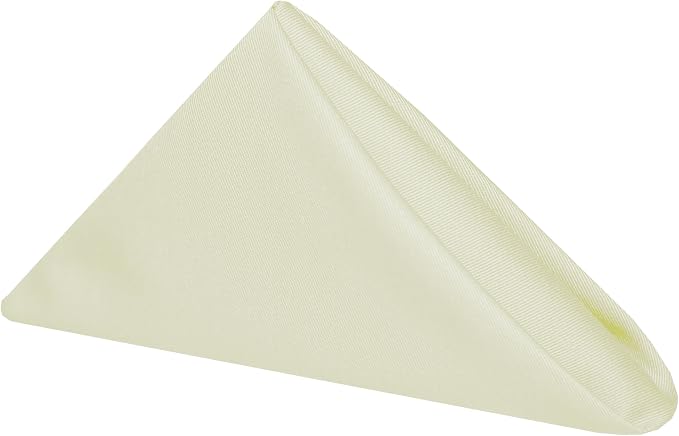 17x17-Inch Square Twill Cloth Napkins, Ivory, Set of 60 by UltimateTextile