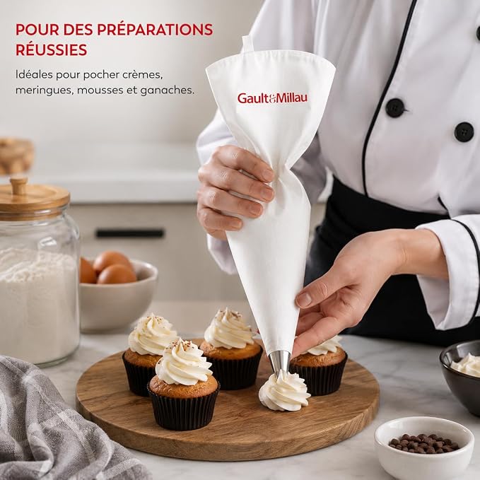 GAULT&MILLAU - Pro Piping Bags x2 - Create pastry decorations - Sturdy and reusable - Set of 2 - Image 4