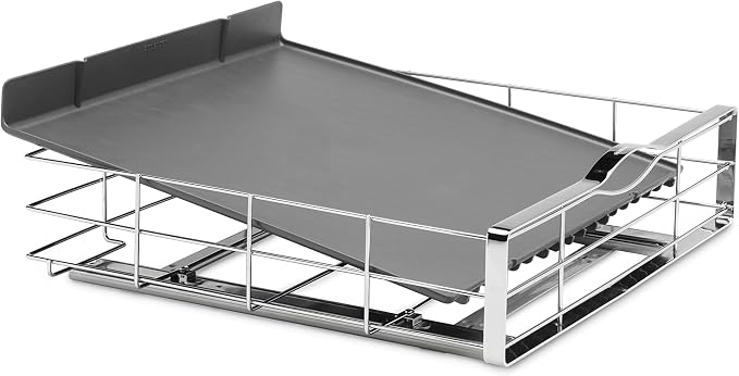 simplehuman 20 inch Pull-Out Cabinet Organizer, Heavy-Gauge Steel Frame,Silver - Image 3
