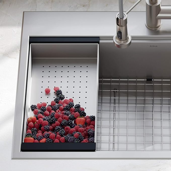 KRAUS Stainless Steel Colander for Workstation Kitchen Sink, CS-6 by Unknown