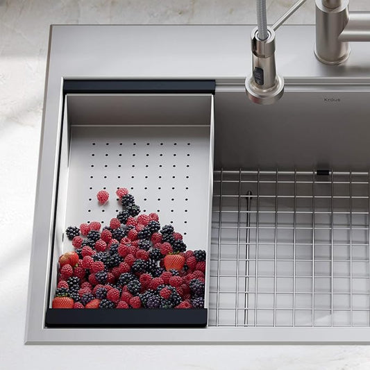 KRAUS Stainless Steel Colander for Workstation Kitchen Sink, CS-6 by Unknown