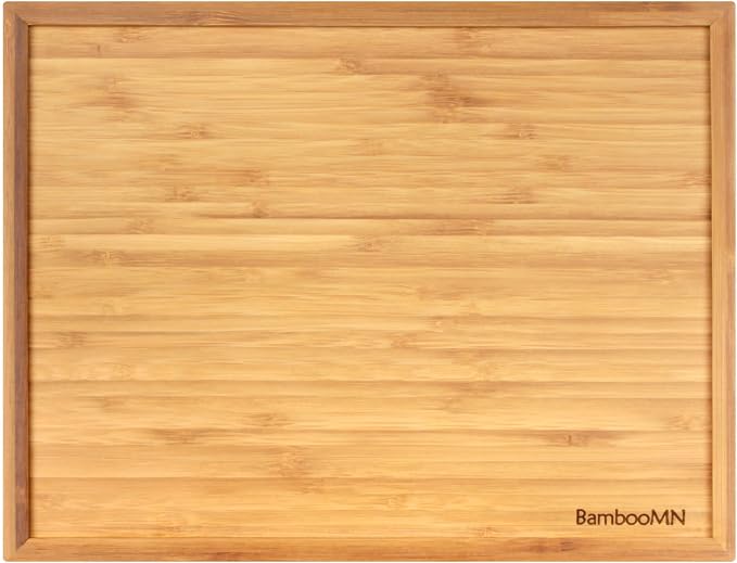 BambooMN Organic Bamboo Serving Tray, Vanity, Tea Serving, Appetizers, Snacks, Charcuterie Board, 11"x8.9"x0.6" - 10 Trays - Image 2