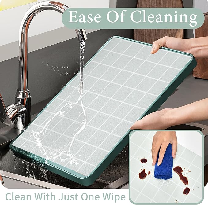 Drawer and Shelf Liner for Kitchen Cabinet: 17 in X 30 Ft Non Slip | Waterproof Shelf Paper Non Adhesive Refrigerator Liners Light Gray Grid Easy Liners for Bathroom - Image 4