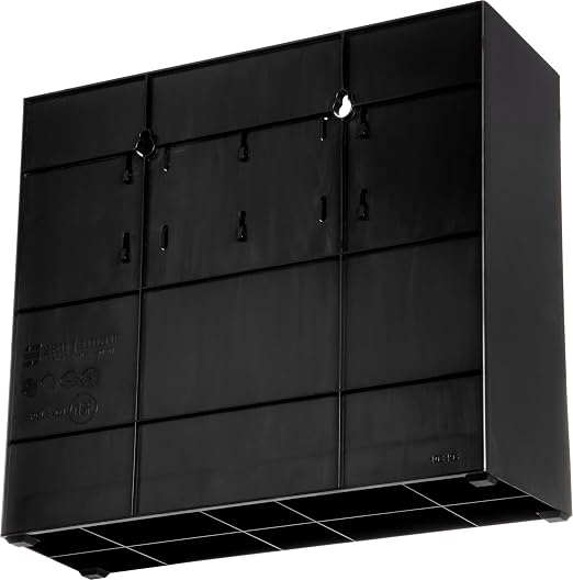 San Jamar Portion Cup and Lid Organizer Fits 2-3" Cups and Lids with Removable Dividers for Kitchen, Restaurant, and Fast Food, Plastic, 10 x 11.5 x 3.75 Inches, Black - Image 6